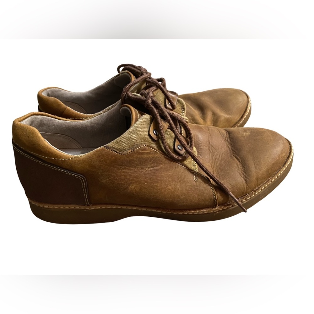 Ahnu Brown Leather Oxford Casual Dress Suede‎ Shoes - Mens Size 9.5